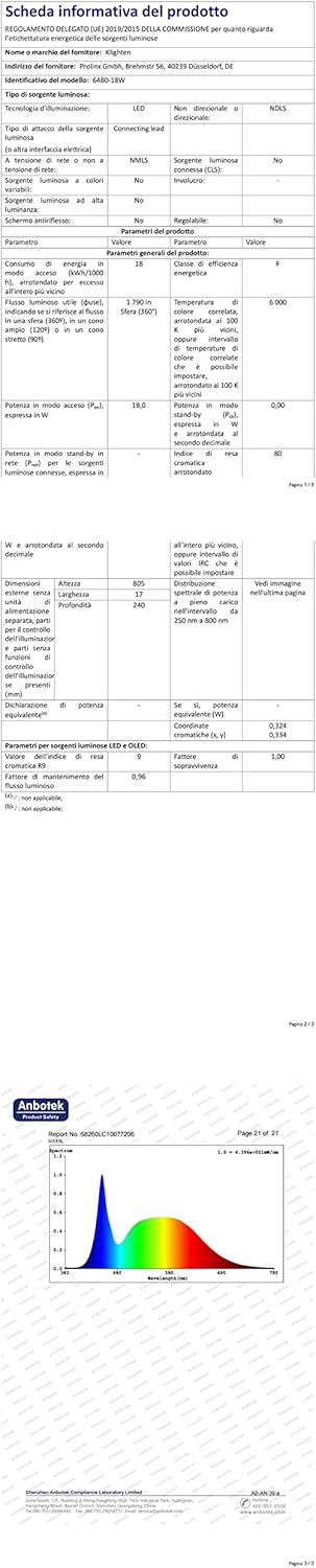 Klighten Lampada da Specchio LED per Bagno 18W 80CM - immagine 11