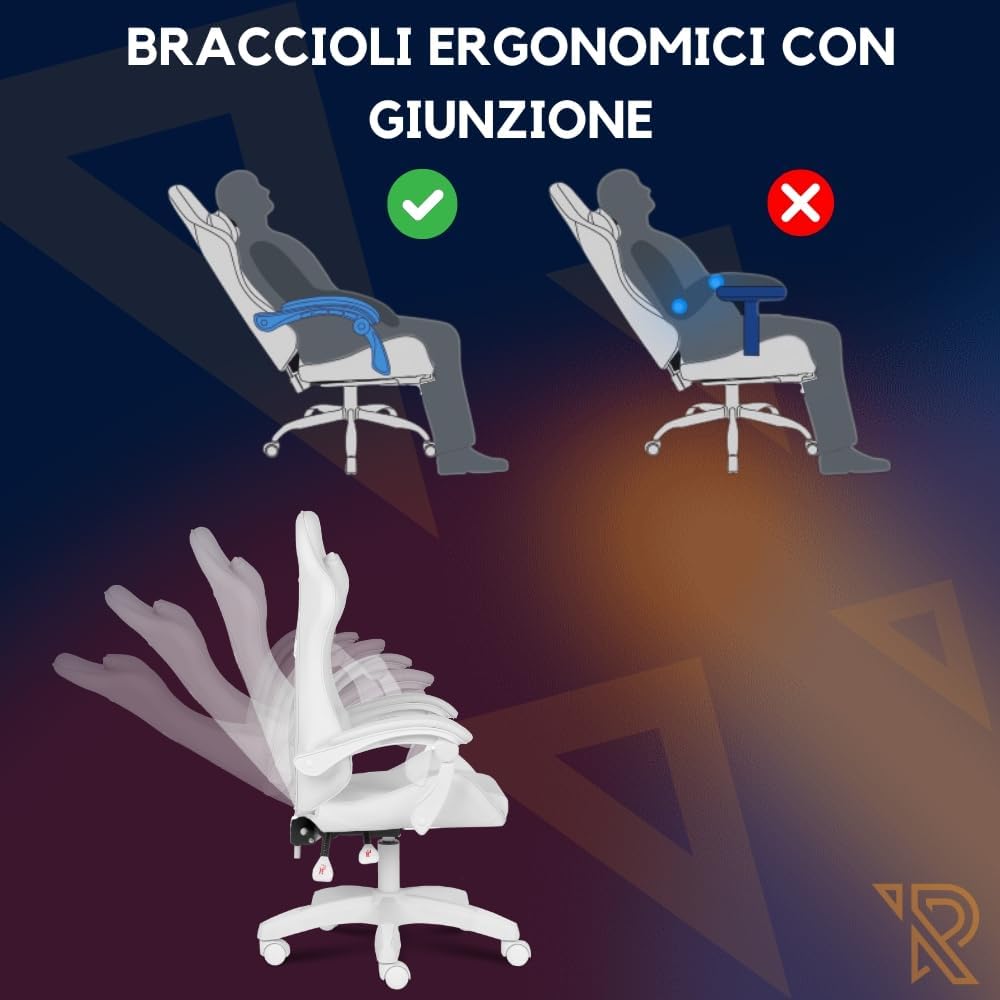 Ranqer Apollo - Sedia da gaming - Bianca - immagine 7