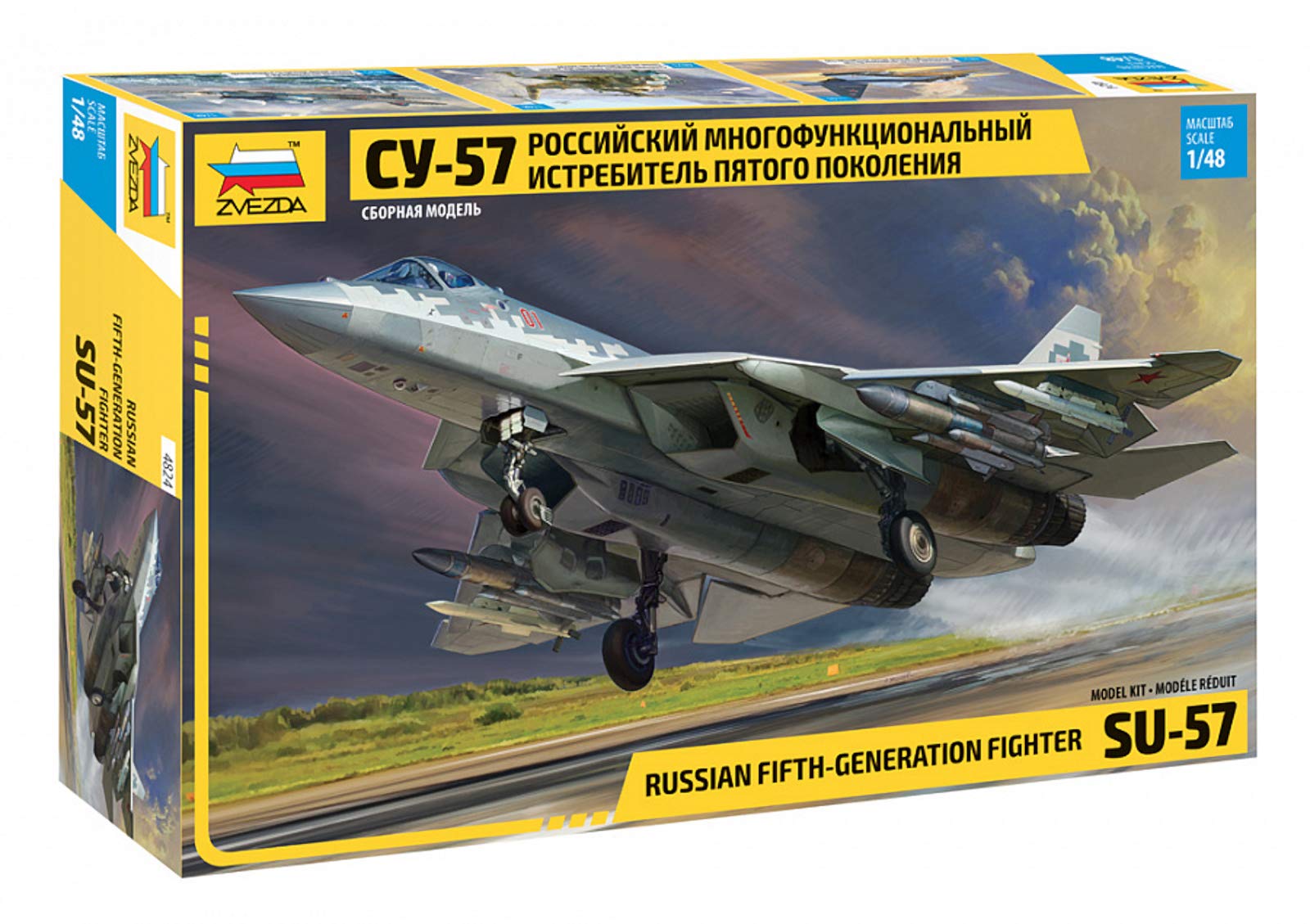 Zvezda 4824 Suchoi SU-57, Scala 1/48, Plastic Model Kit