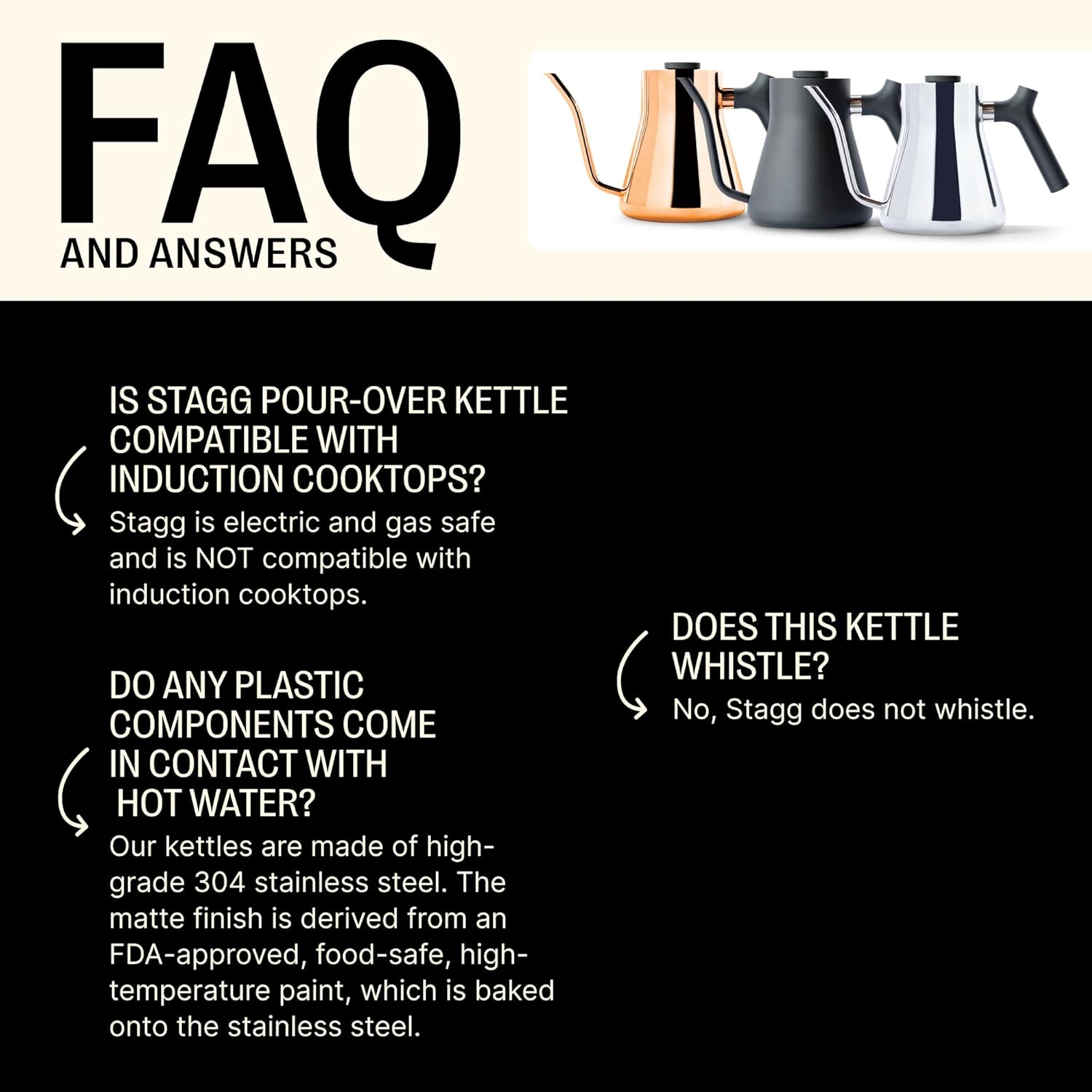 Fellow Stagg - Bollitore da Piano Cottura 1 Litro, Nero Opaco - immagine 3