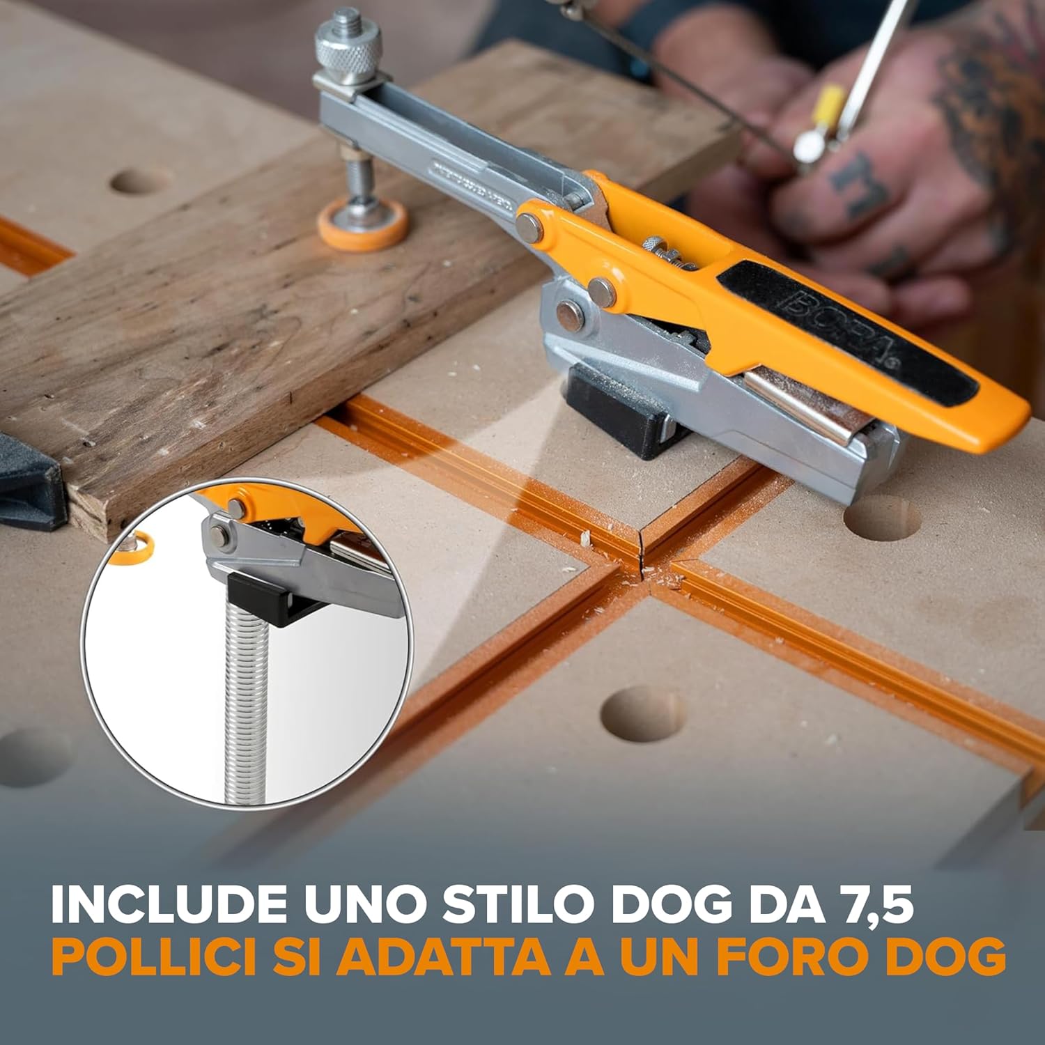 Bora Morsetto Orizzontale per Cani con Spirale Alluminio - immagine 4