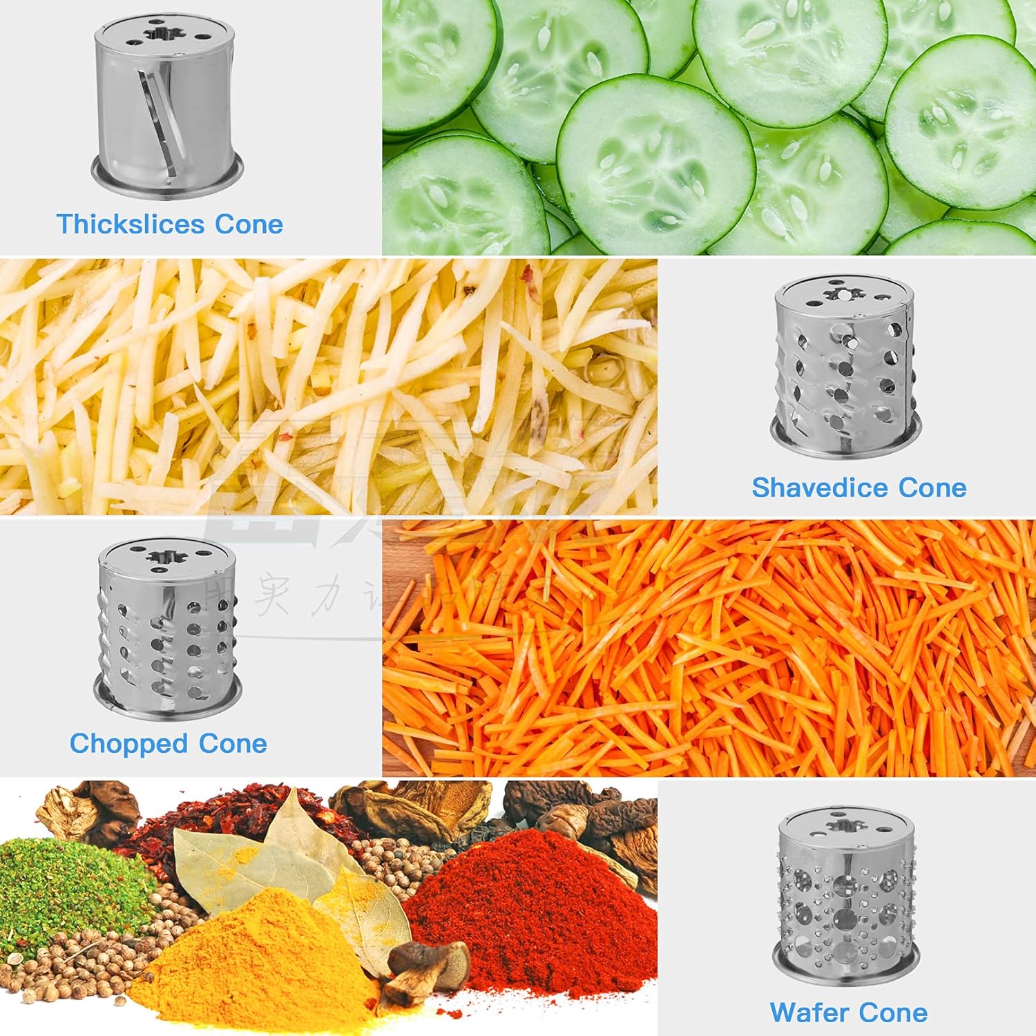 Tritacarne Elettrico Professionale 2000W 5 in 1 - immagine 4