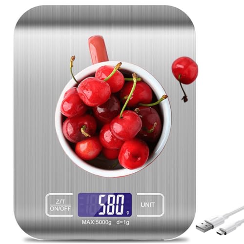 Bilancia da Cucina Digitale 10kg/1g Ricaricabile USB