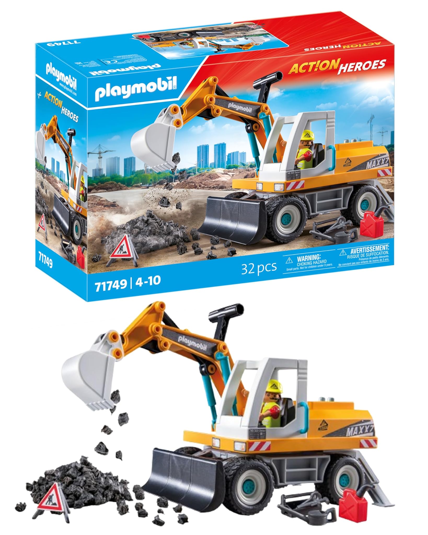 PLAYMOBIL Action Heroes - Grande Escavatore 71749