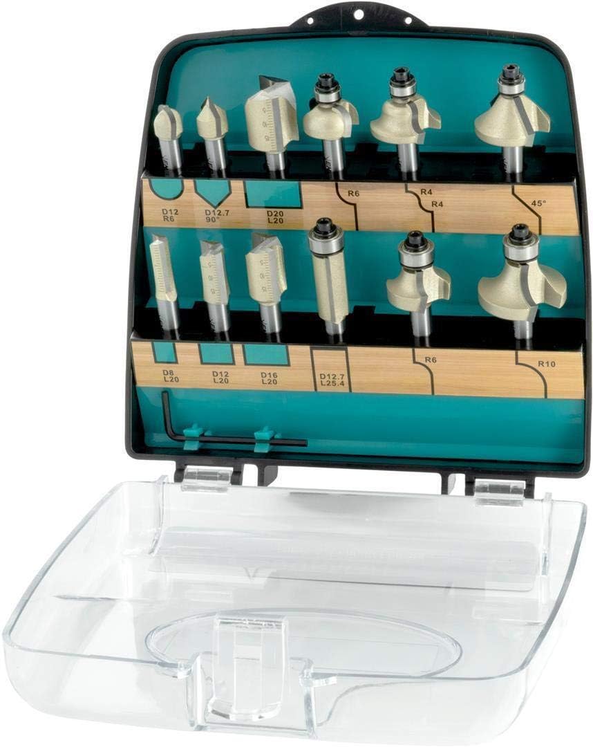 ENT 09012PLUS - Set 12 Frese per Legno in Metallo Duro - immagine 2