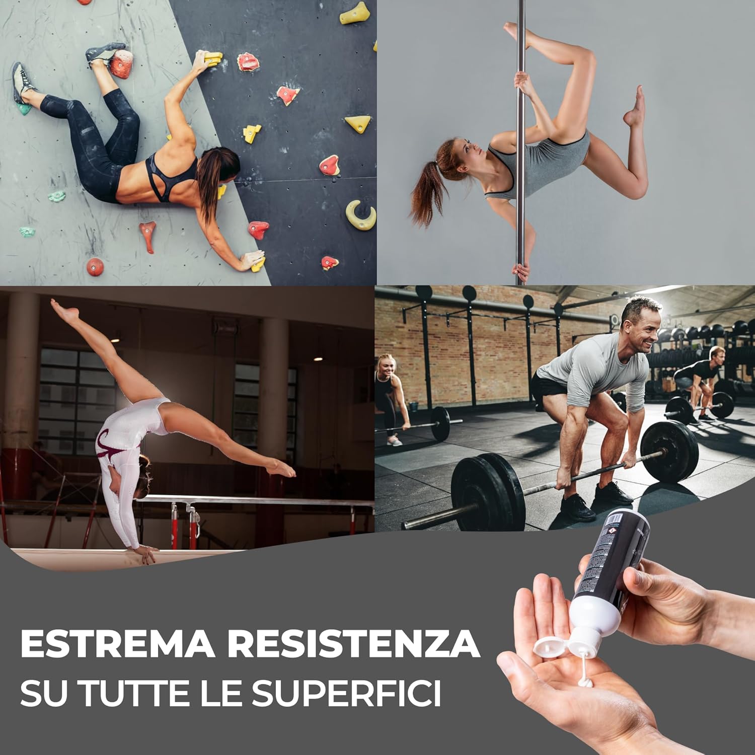 PULLUP & DIP Magnesia Liquido per Sport e Fitness - immagine 5