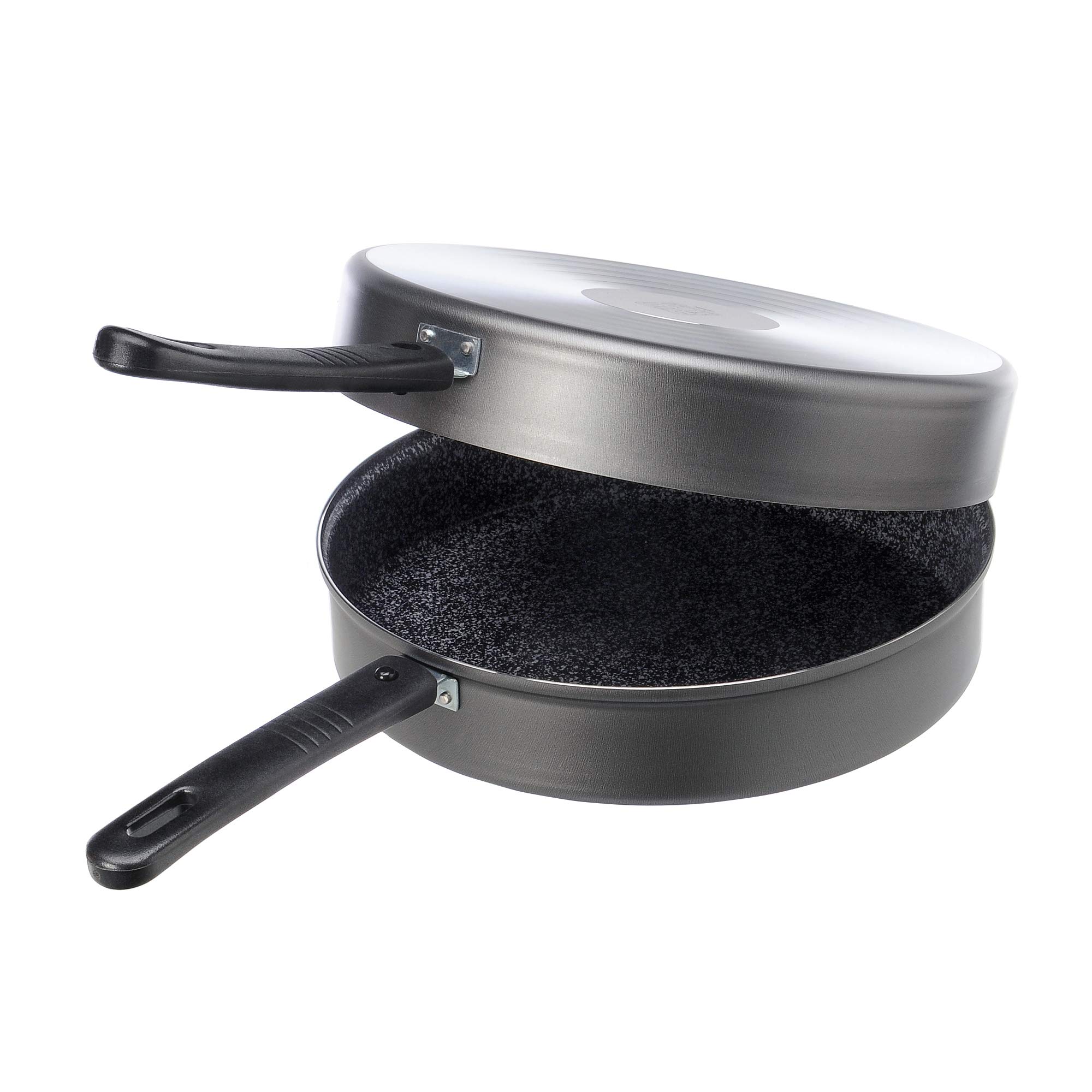 ALLUFLON Tradizione Italia Fornetto/Girafrittata Alto, Alluminio, Nero, 28 cm