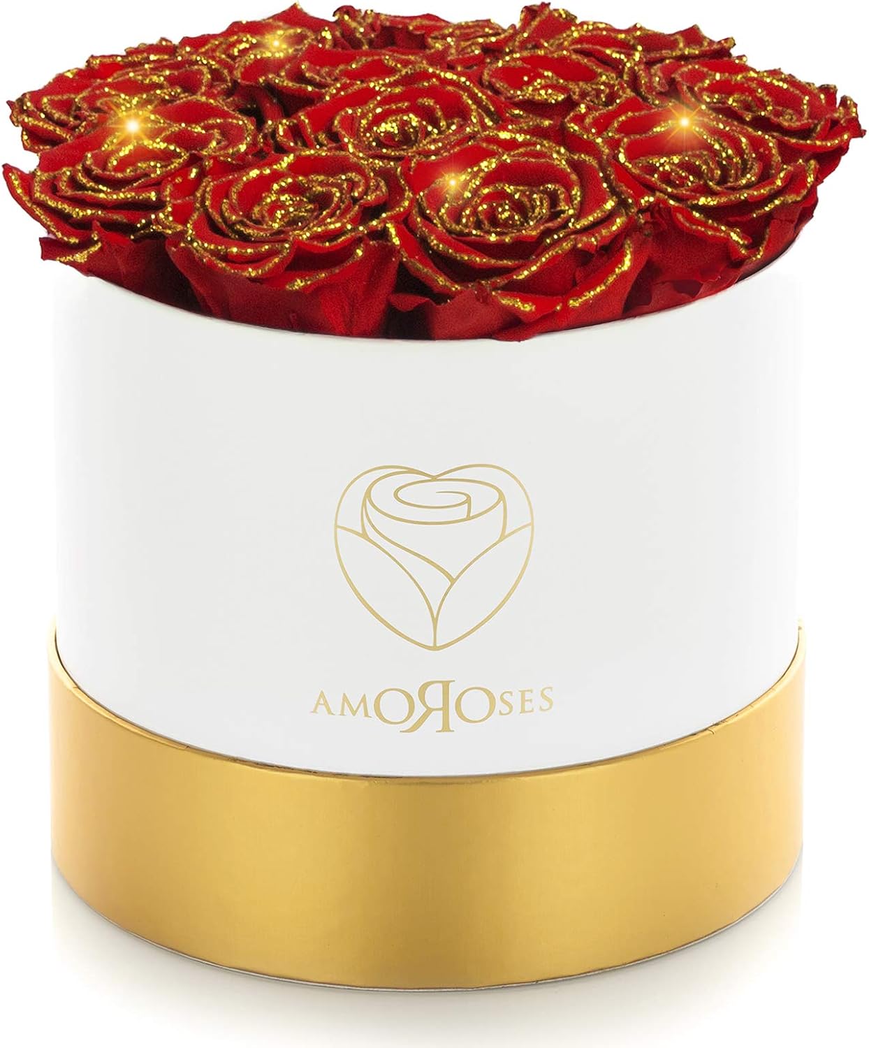 Amoroses GOLD DELUXE - 12 Rose Stabilizzate Eterne - immagine 1