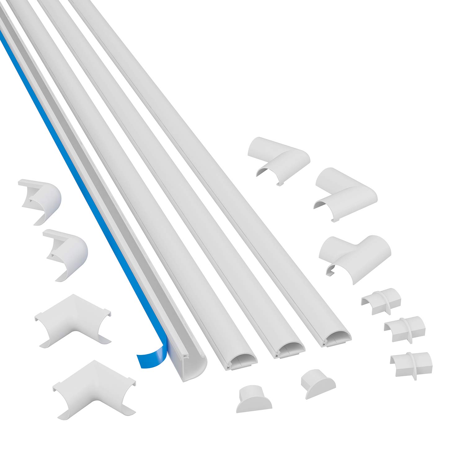 D-line Nascondi Cavi 20x10mm - 4x1m, Bianco