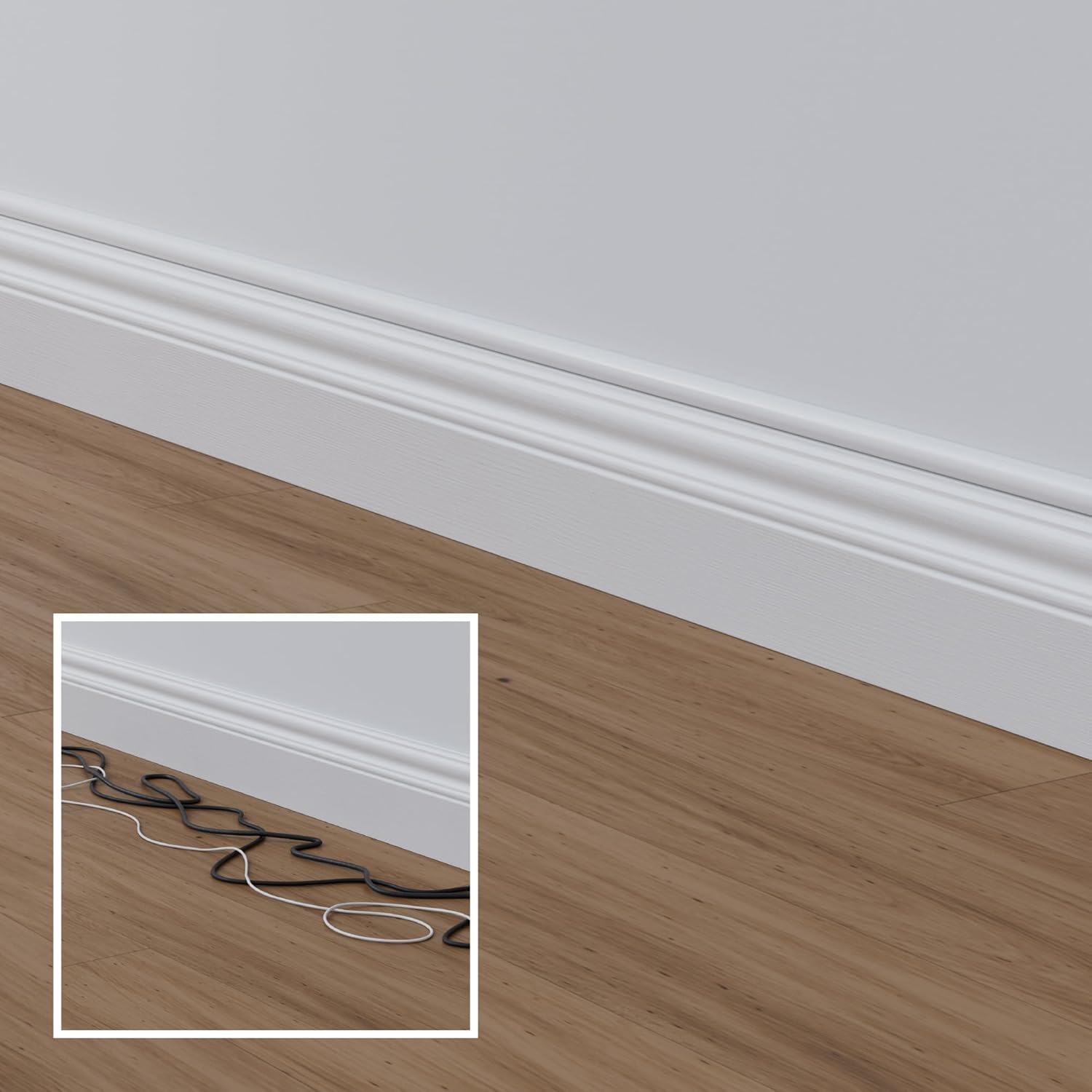 D-line Nascondi Cavi 20x10mm - 4x1m, Bianco - immagine 7