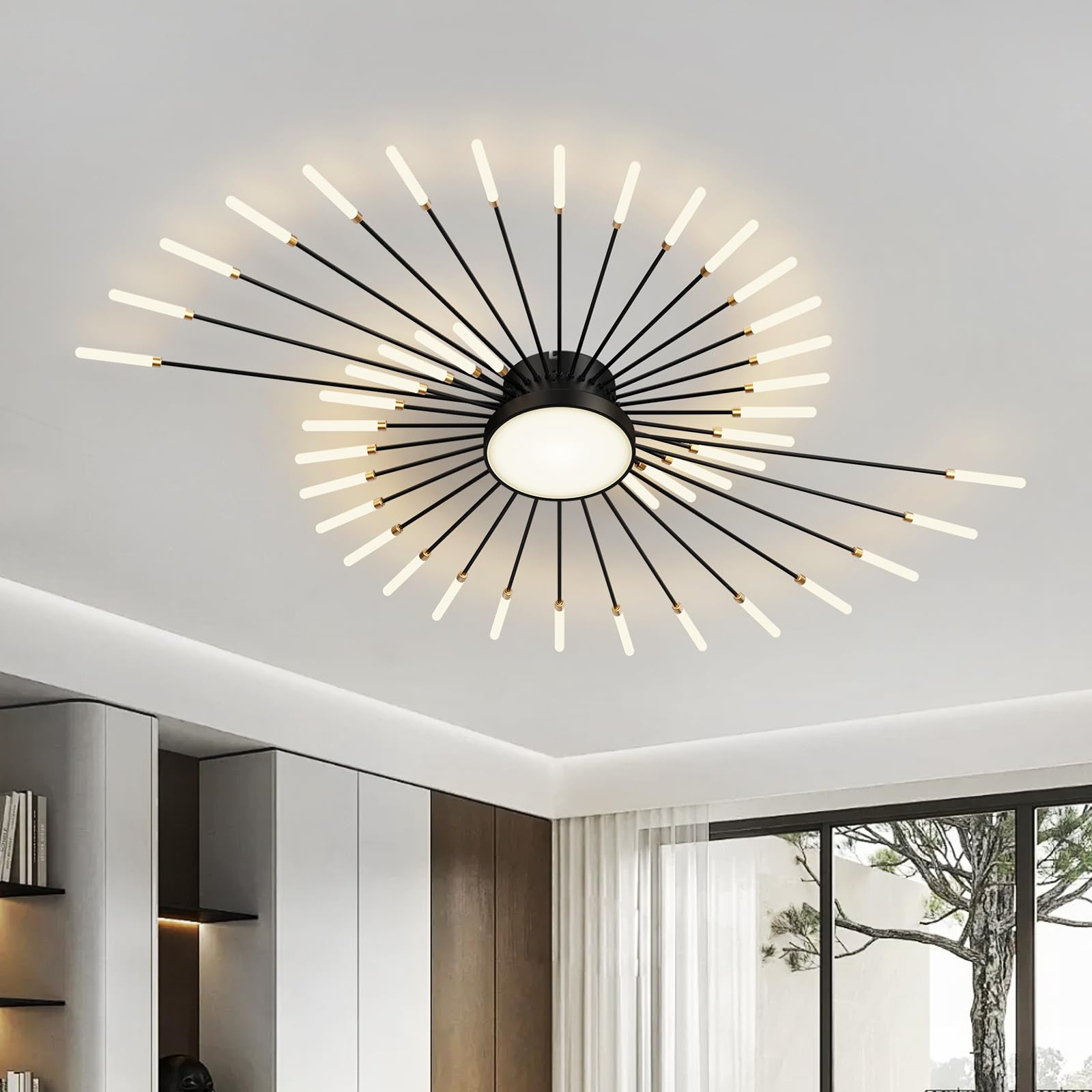 Yzbeimdai Plafoniera LED Fireworks Moderna 4000K