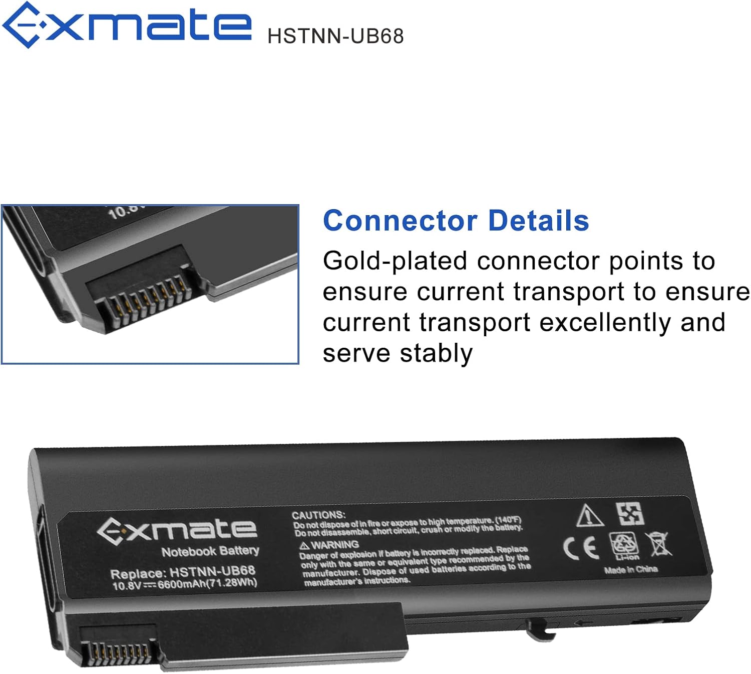 Exmate Batteria 6000mAh per HP EliteBook e ProBook | Velz