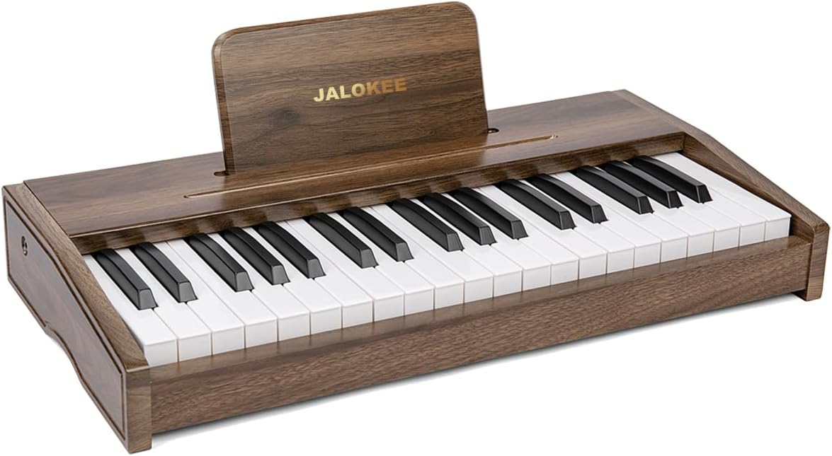 Pianoforte Digitale per Bambini 37 Tasti, Noce - immagine 1