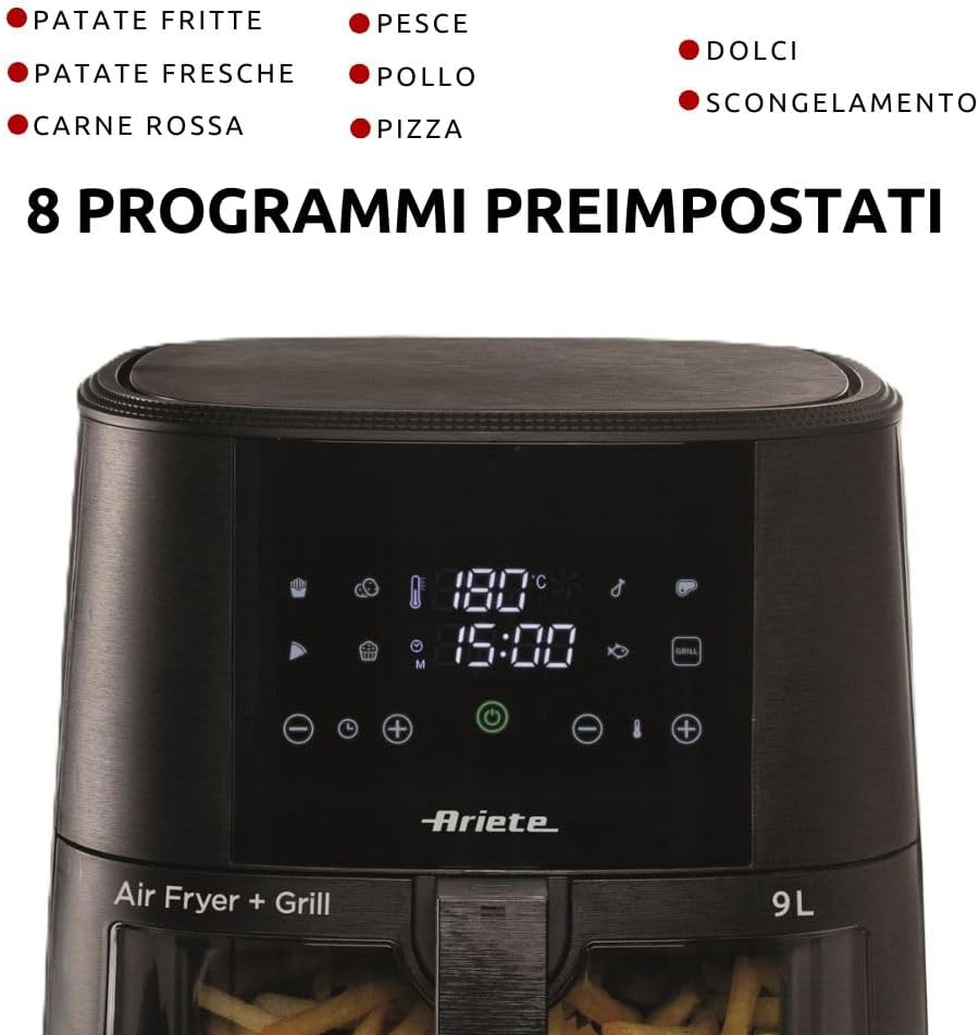 Ariete 4630 Friggitrice ad Aria 9L, Nera - immagine 3