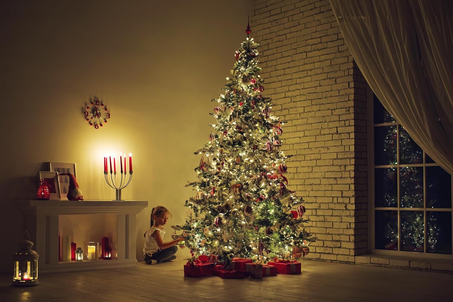 Hand Luci Natale 500 LED, 25m Oro - immagine 3