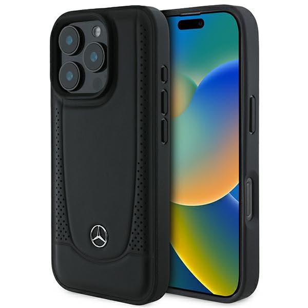 Cg Mobile Mercedes Custodia in Pelle per iPhone 16 Pro, Nero