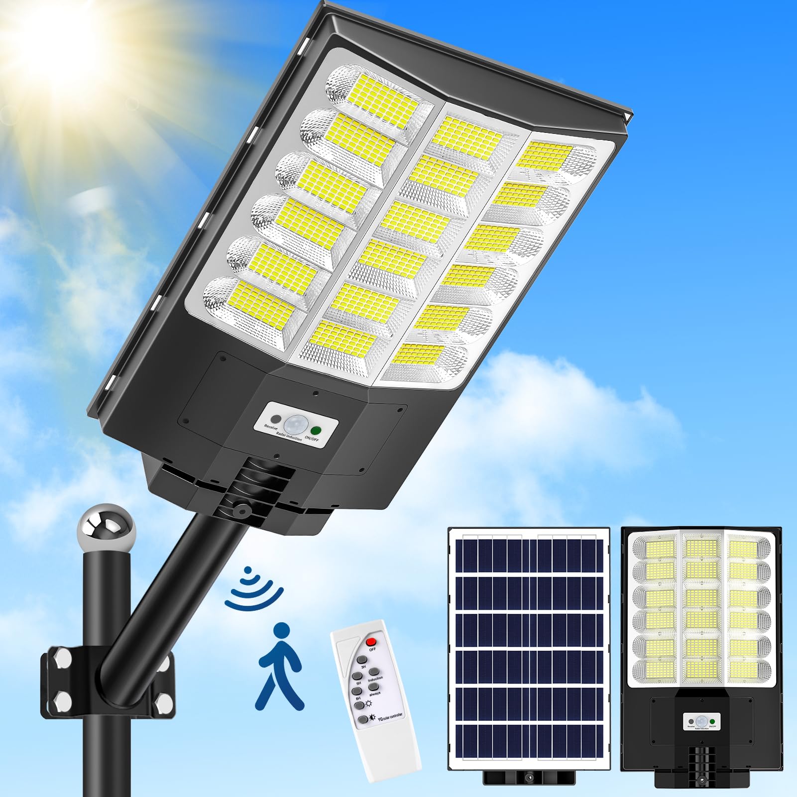 Lampada Solare da Strada 1200W IP65 Impermeabile