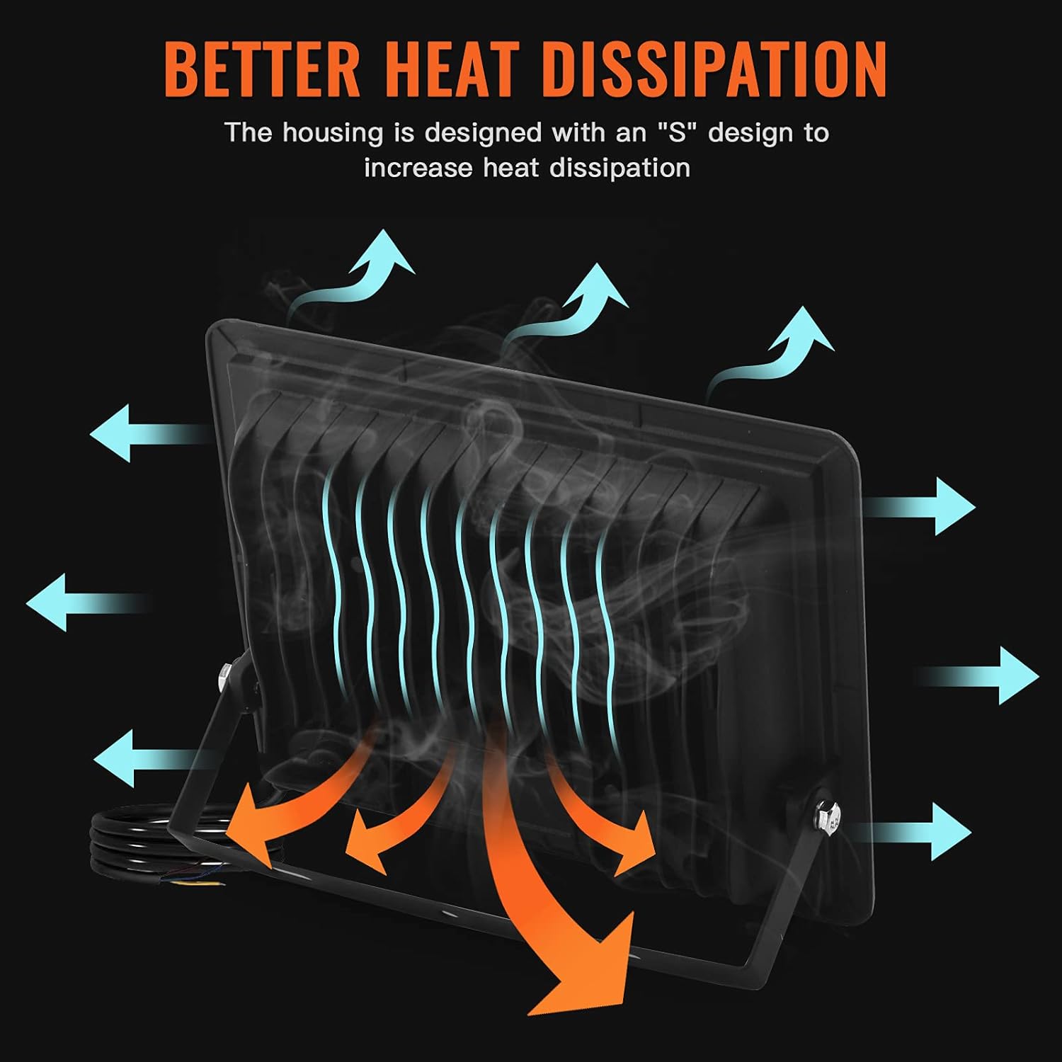 toobettp Faretto LED da Esterni 100W IP66, Bianco Freddo - immagine 4