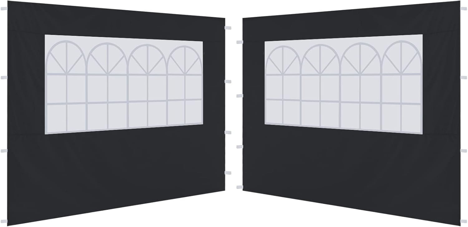 Abccanopy Pannelli Laterali di Ricambio per Gazebo 3m, Nero - immagine 1