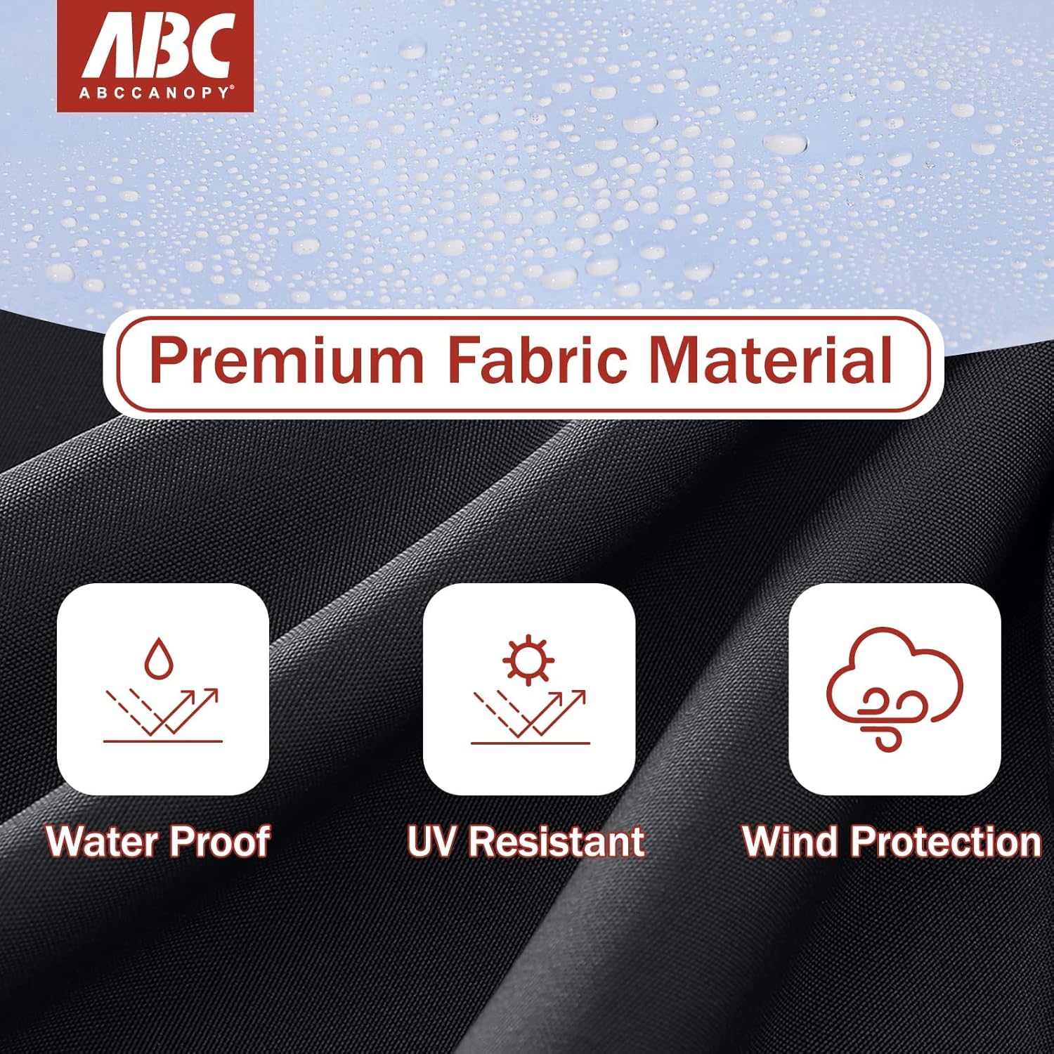 Abccanopy Pannelli Laterali di Ricambio per Gazebo 3m, Nero - immagine 4