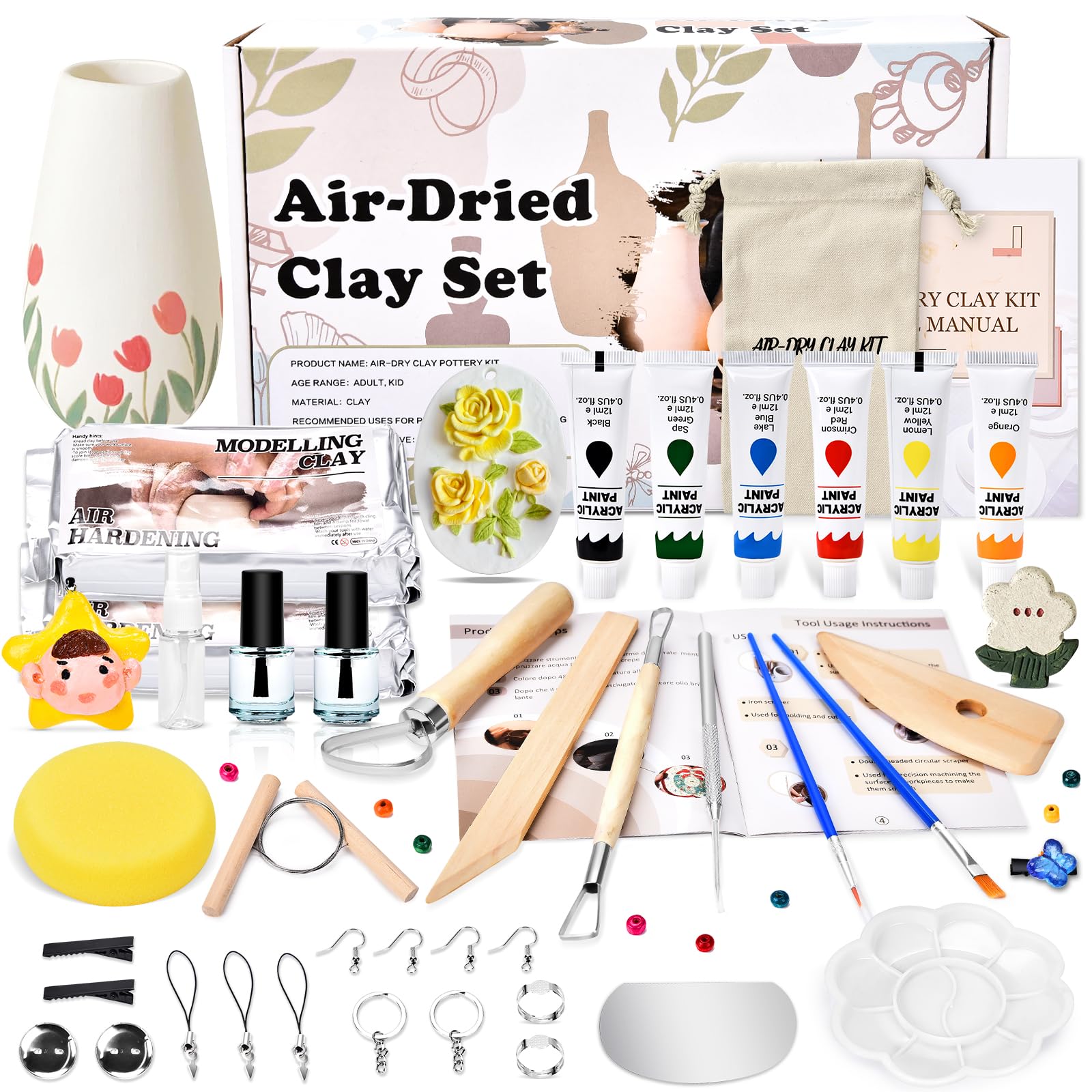 Herenear Kit Ceramica Fai da Te per Principianti