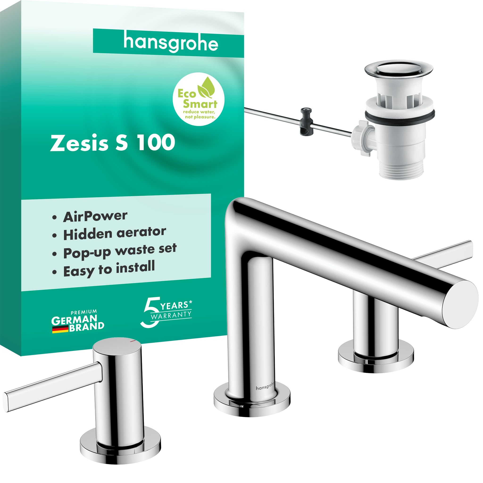 Hansgrohe Zesis S - Miscelatore Lavabo 3 Fori, Cromo