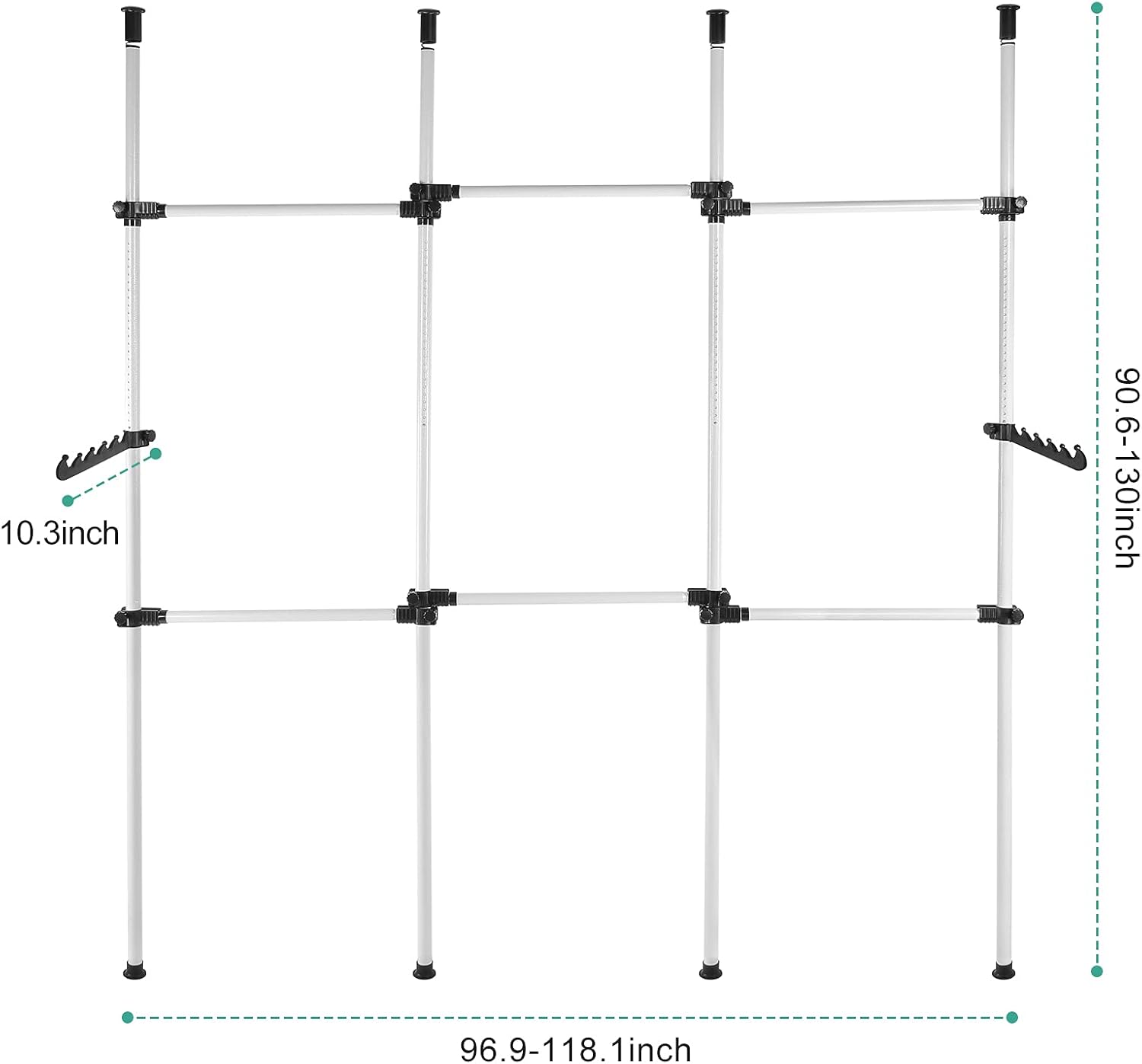 Cocoarm Appendiabiti da Terra Telescopico Regolabile - immagine 7