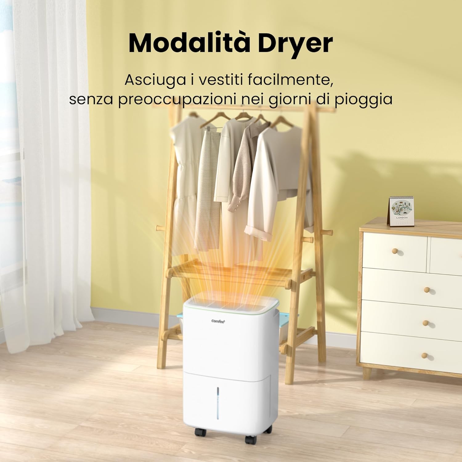 Comfee' Deumidificatore Casa 10L/24h, CDDOE-10DEN7-QA3(EU) - immagine 5