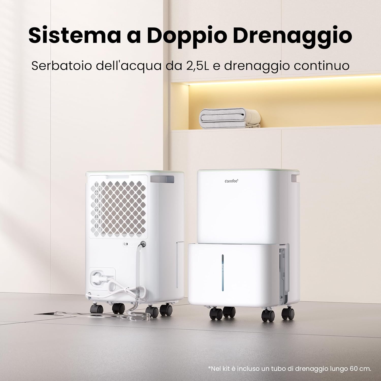 Comfee' Deumidificatore Casa 10L/24h, CDDOE-10DEN7-QA3(EU) - immagine 8
