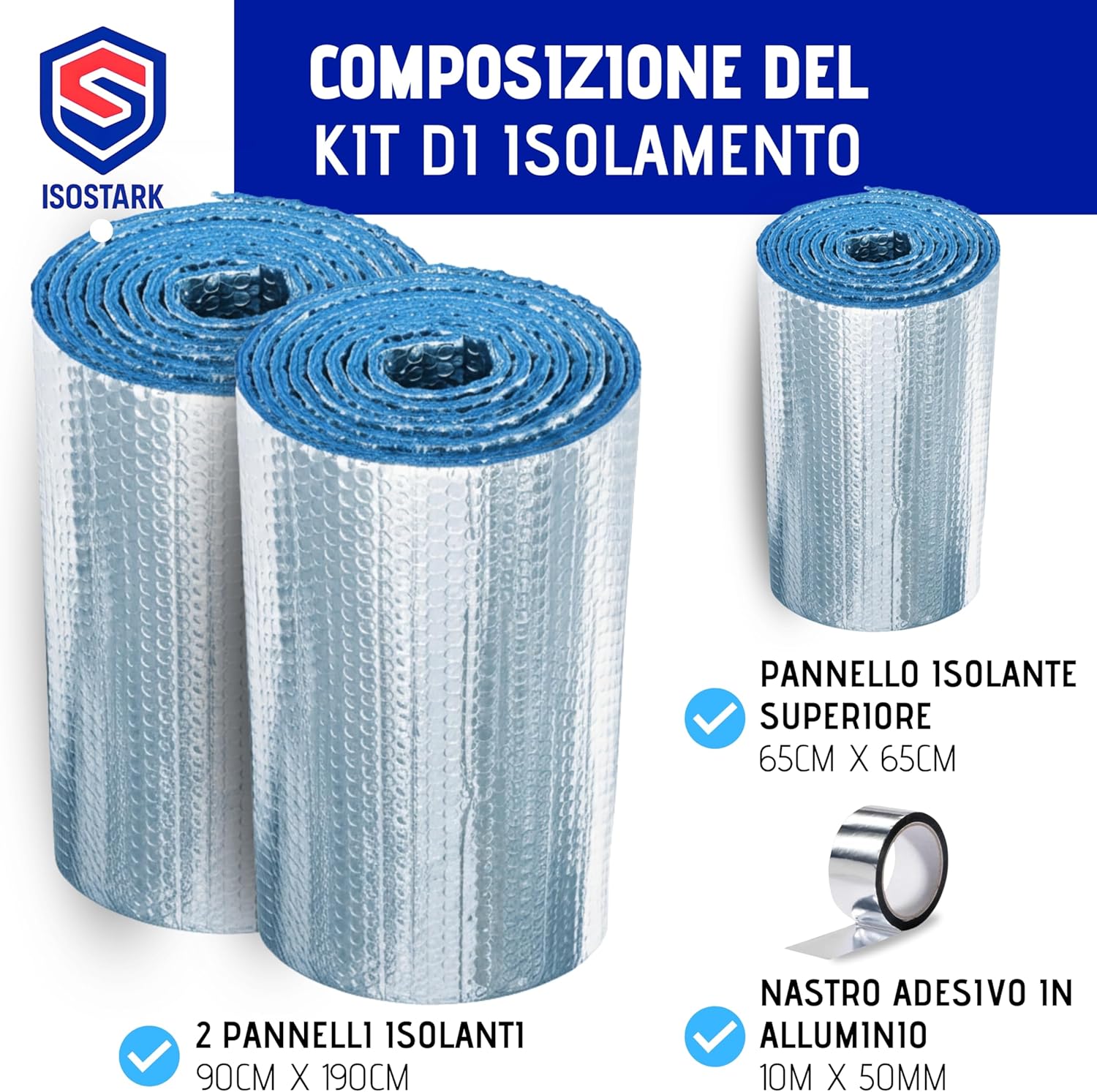 Isostark Kit Isolamento Termico 4 Strati per Bollitore - immagine 2
