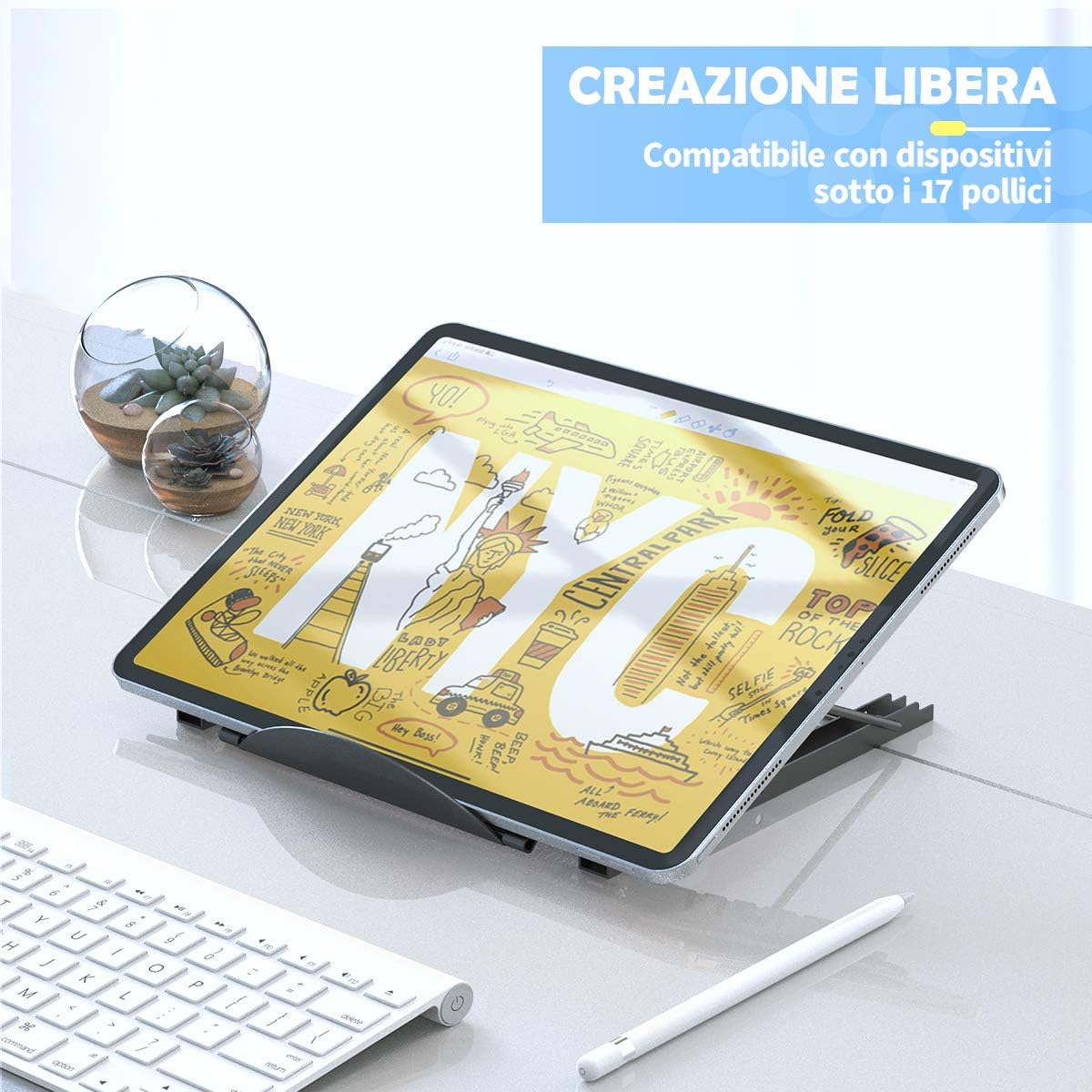 Supporto PC Portatile Ventilato Pieghevole per Notebook - immagine 3