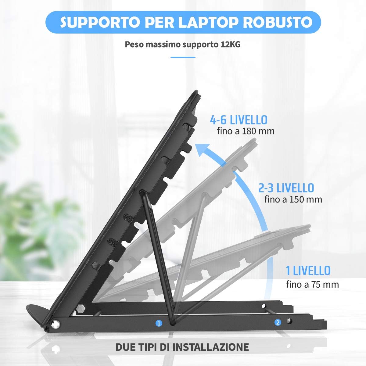 Supporto PC Portatile Ventilato Pieghevole per Notebook - immagine 6