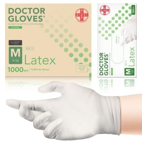 Aiesi® Guanti in Lattice Monouso DOCTOR GLOVES M