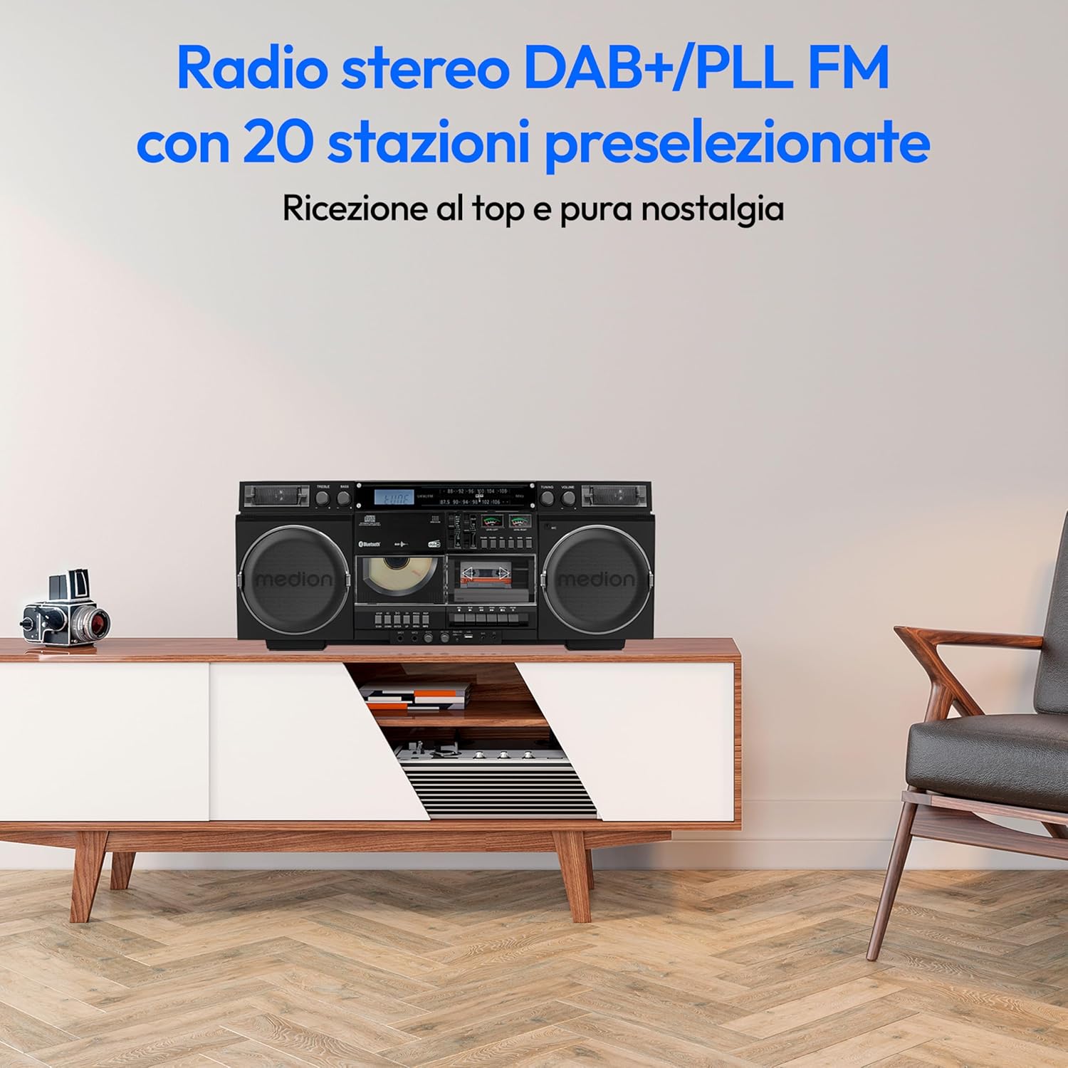 Medion Registratore a Cassette P66538 - Ghetto Blaster Retrò - immagine 3