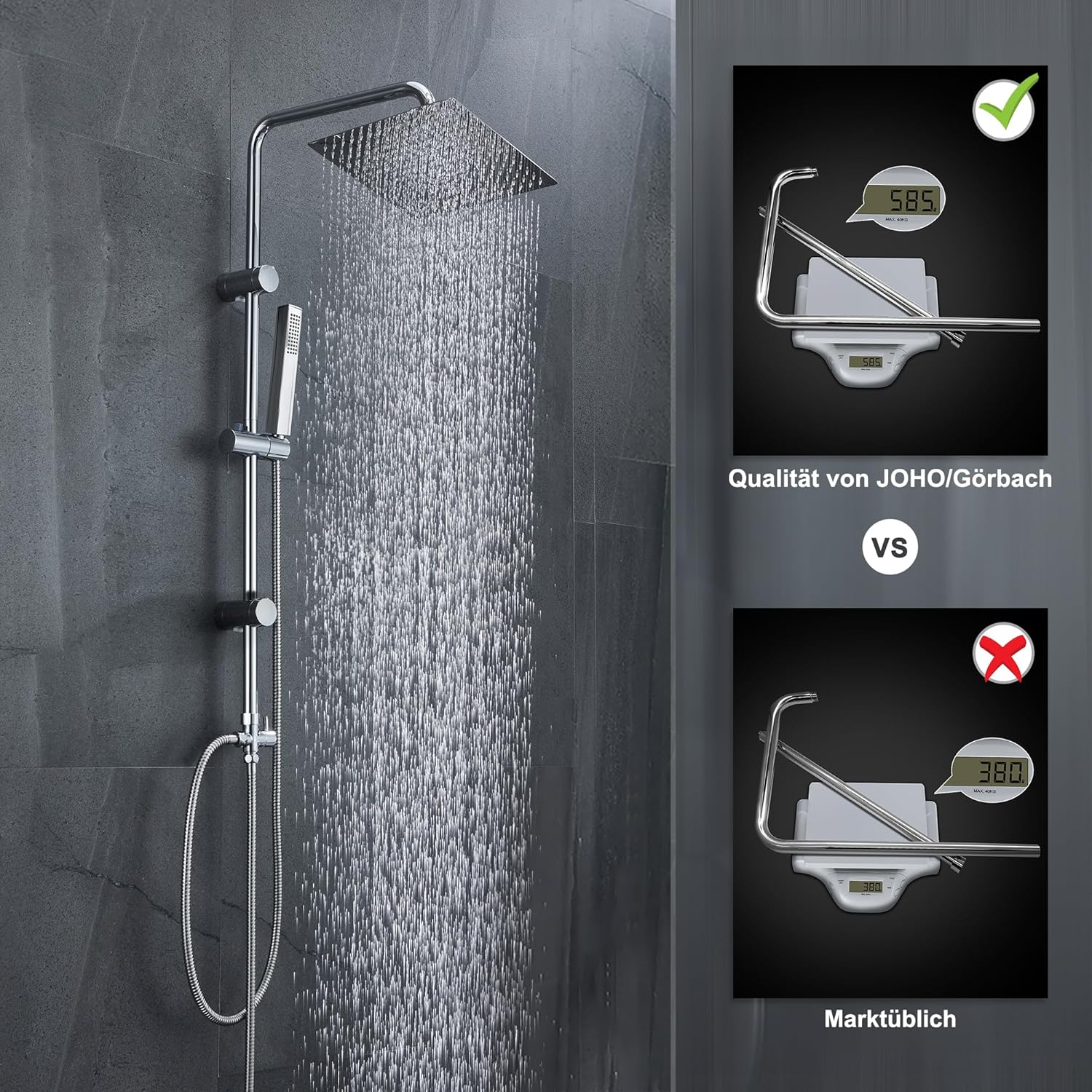 Görbach Set doccia (YT-E2020CP, cromato) - immagine 3