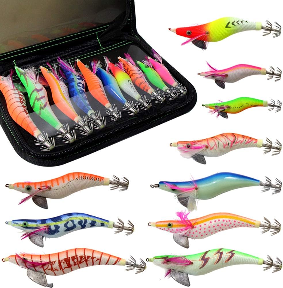 Croch 10 Pezzi Tonanare Esche Gamberetti Luminose - immagine 1