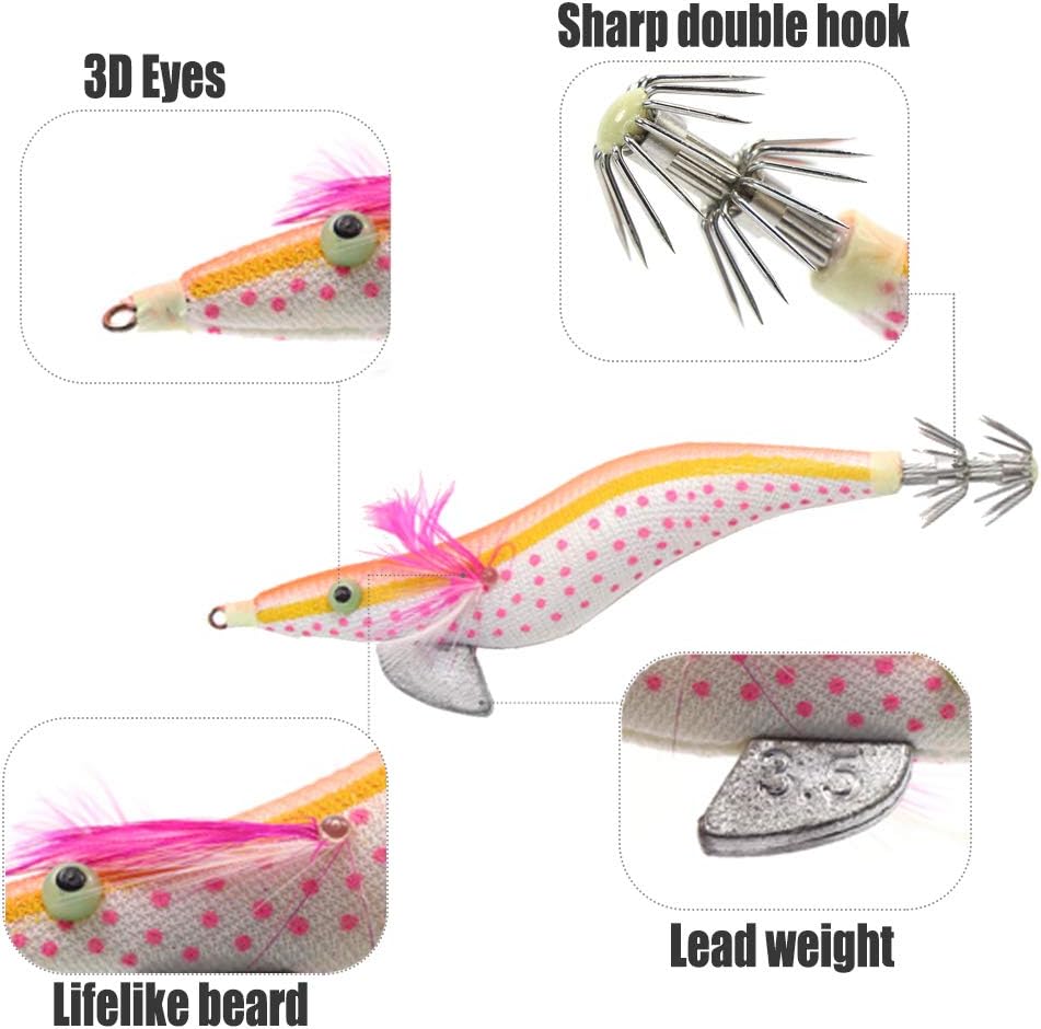 Croch 10 Pezzi Tonanare Esche Gamberetti Luminose - immagine 2