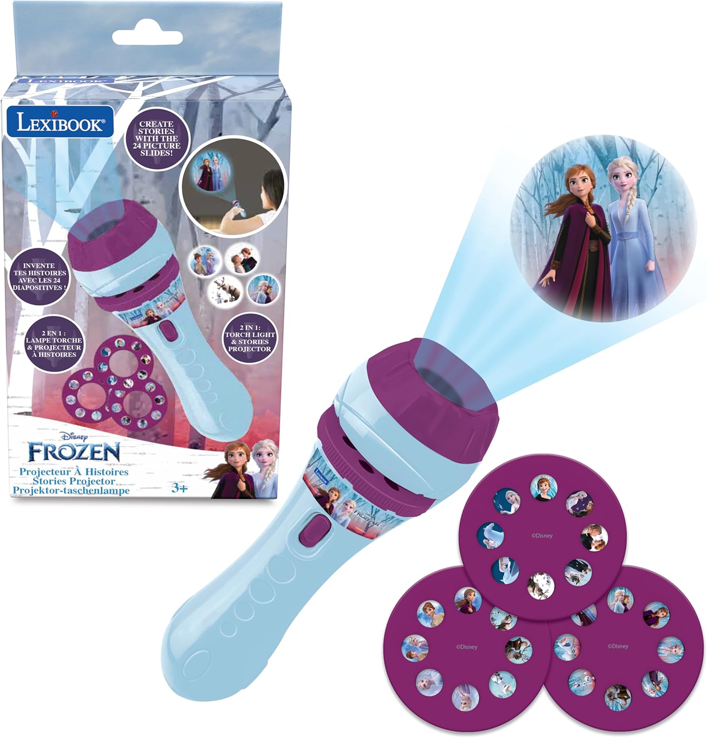 Lexibook-LTC050FZ Frozen - Torcia e Proiettore - immagine 1