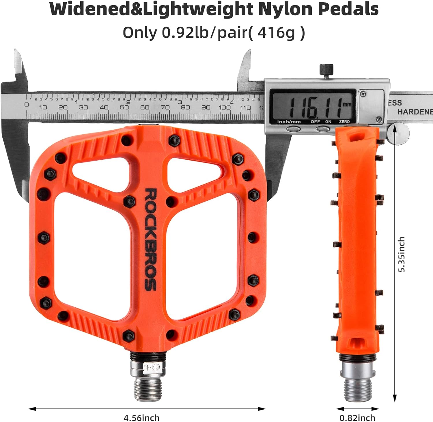 Rockbros Pedali per Bici MTB in Nylon Asse 9/16" - immagine 3