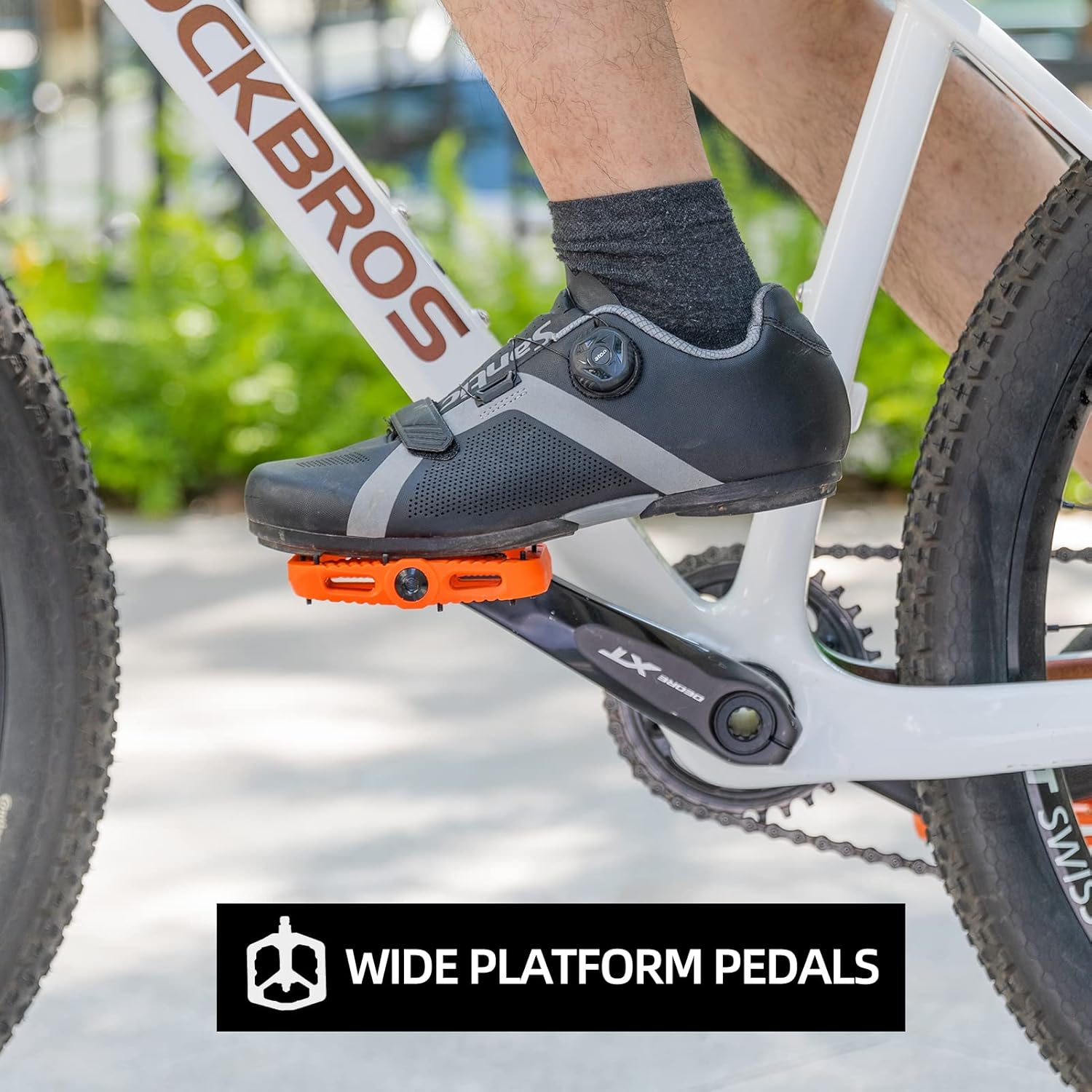 Rockbros Pedali per Bici MTB in Nylon Asse 9/16" - immagine 6