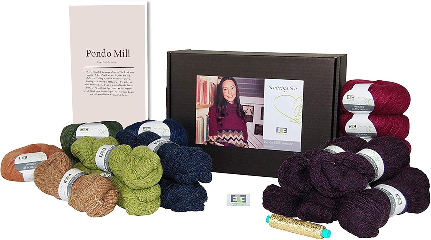 Danimarca Designette knitting kit, rosso, S/M