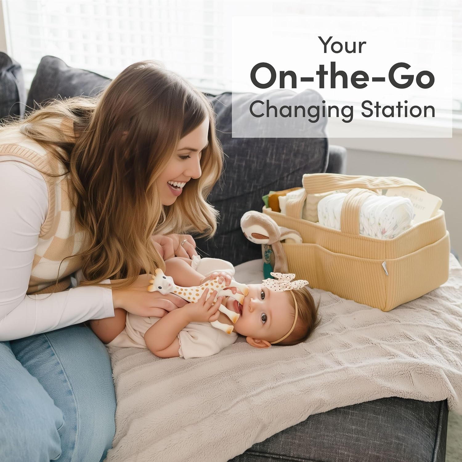 PUTSKA Portabannolini a righe in velluto marrone - immagine 6