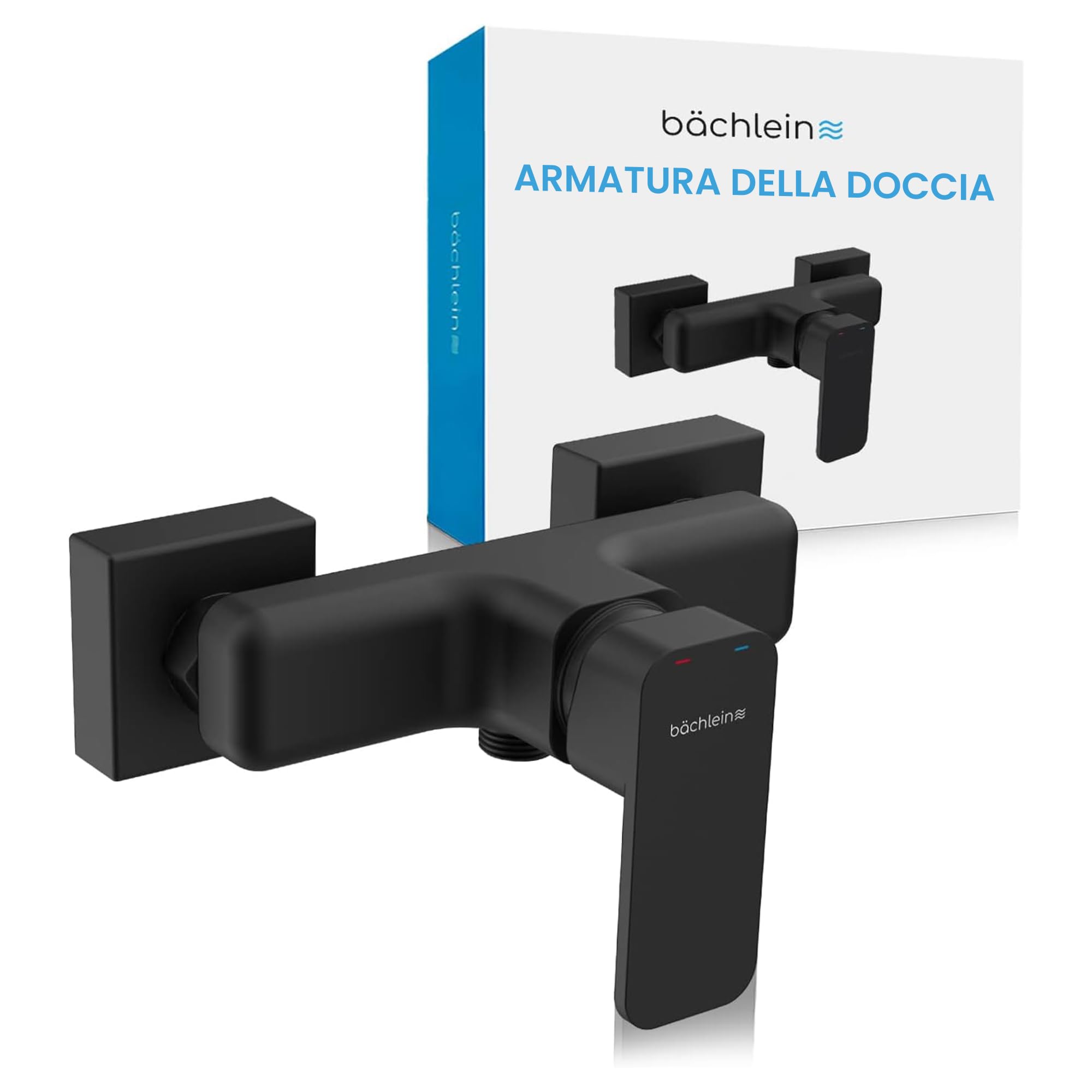 Bächlein Rubinetto Doccia Leonte Monocomando Nero Opaco