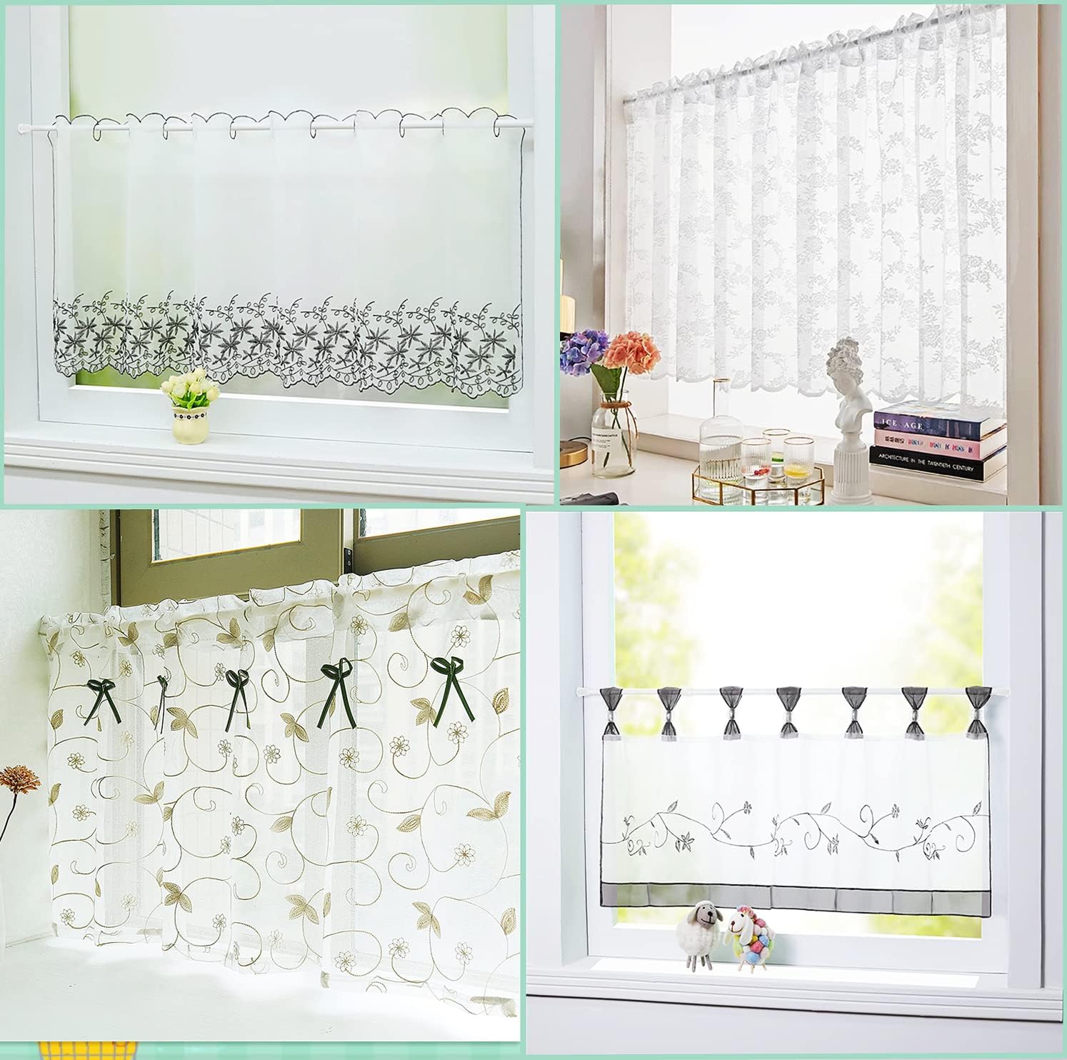 Asta per Tende con Ventose 57-86cm (3 Pezzi), Bianco - immagine 5