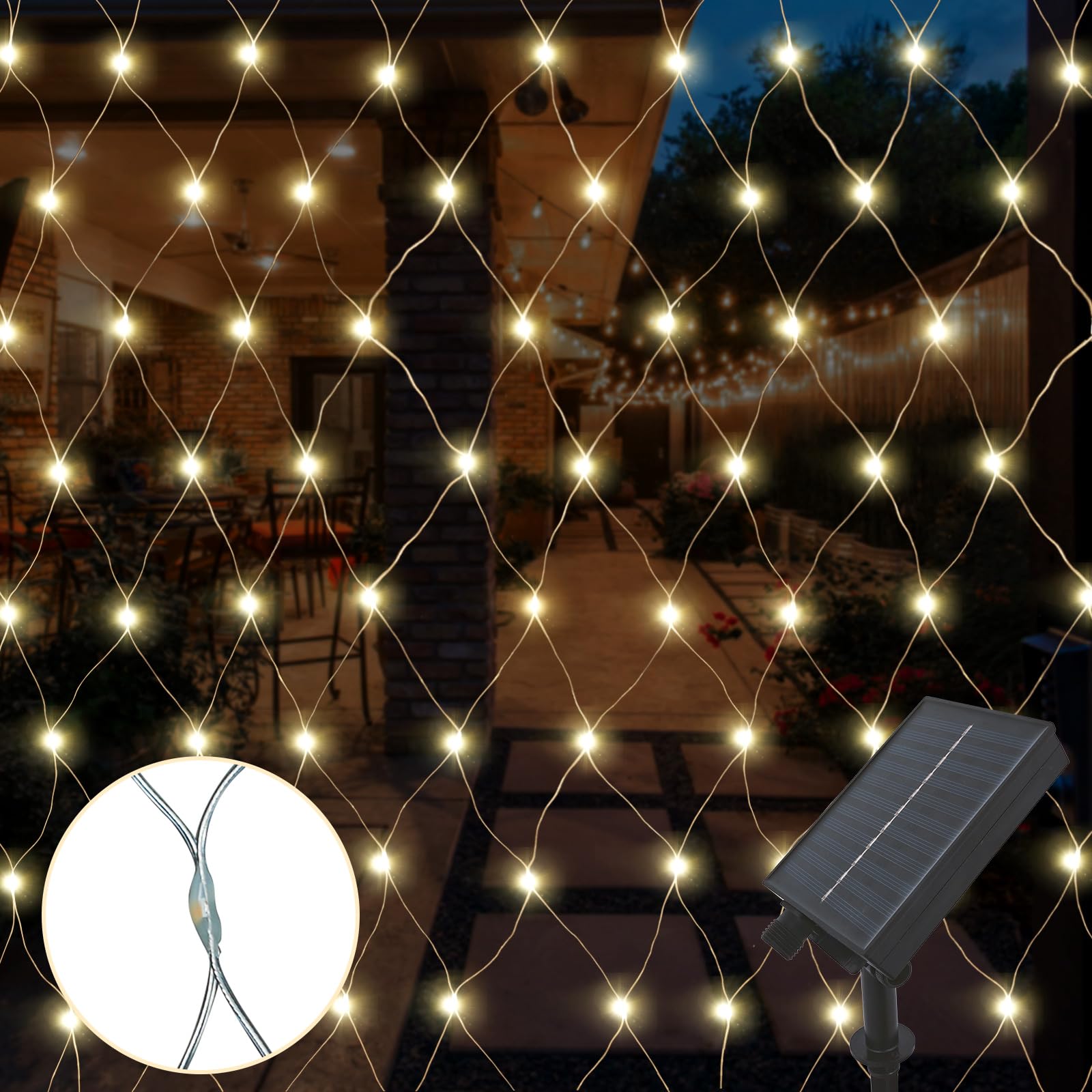 Gresonic 270 LED Luce Solare 3x3m, Bianco Caldo