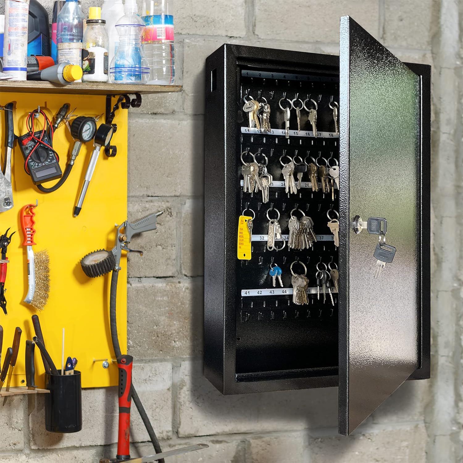 Armadietto con Serratura per Chiavi 64 Ganci - immagine 2