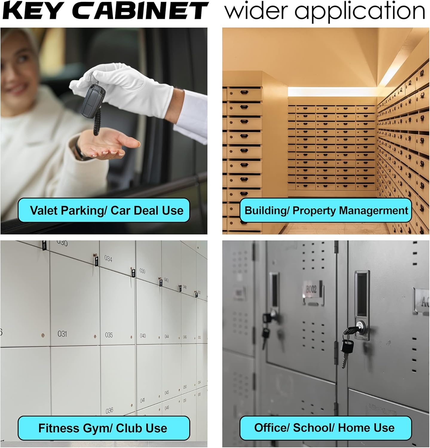 Armadietto con Serratura per Chiavi 64 Ganci - immagine 3