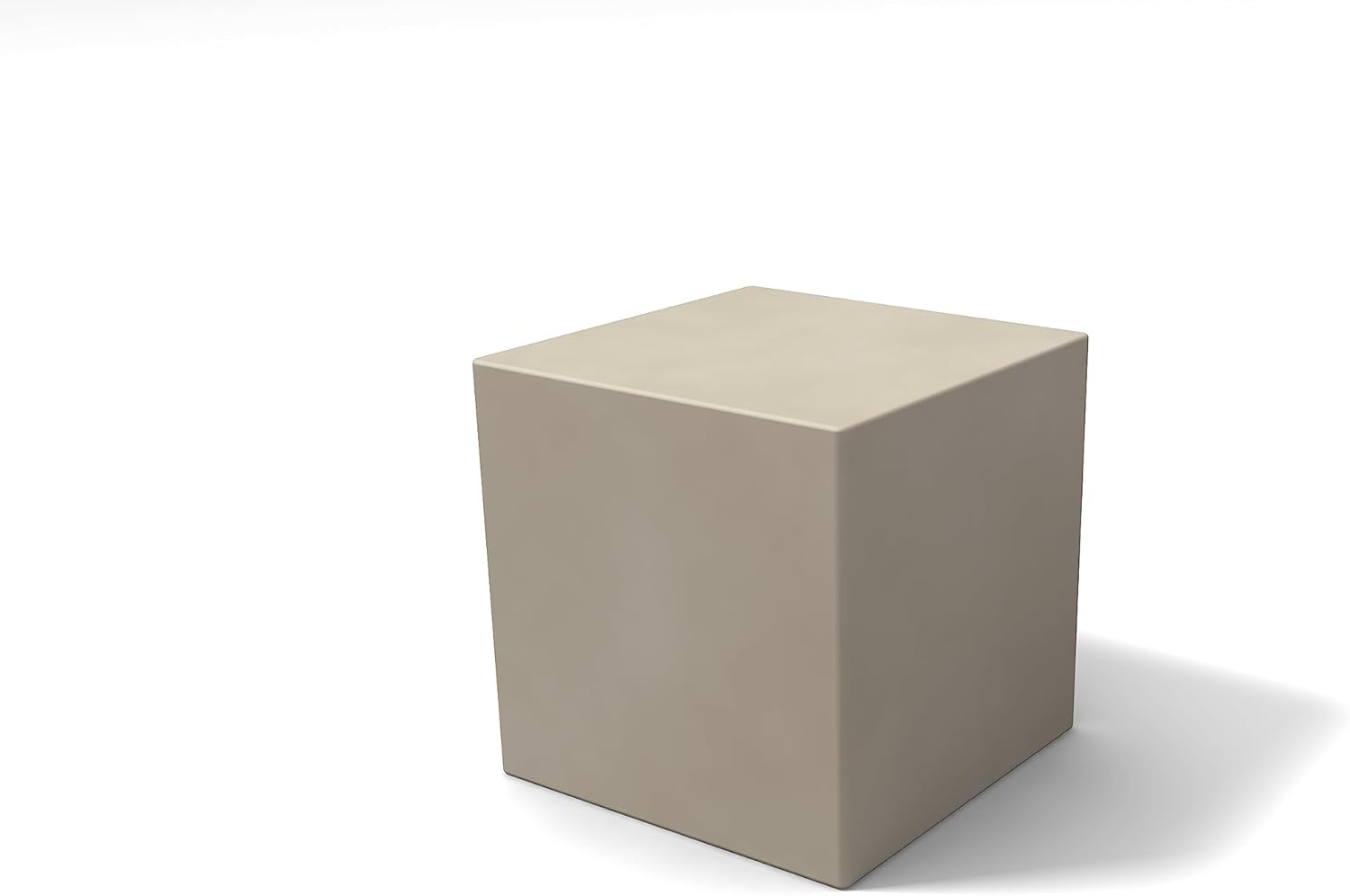 Kloris Cubo Sgabello Tavolino 35x35x35cm, Grigio Tortora