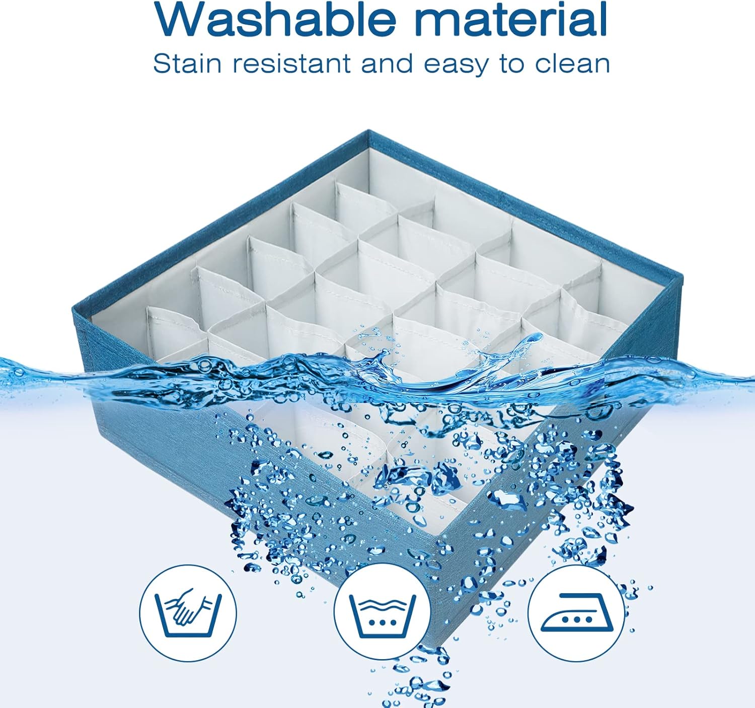 Aiqinu Organizer Cassetti Pieghevoli - Set da 2 - immagine 5