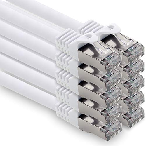 Cavo Rete Cat 7 S-FTP PIMF LSZH 10Gbs Bianco 10pz 10m